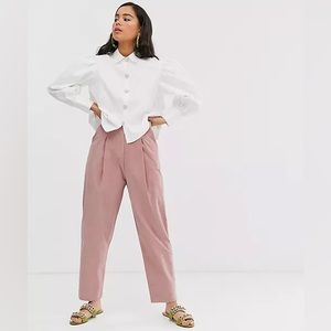 Corduroy Pants with Pearl Button
